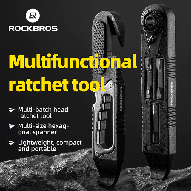 ROCKBROS Bike Bicycle Tire Lever Portable Multi-function Hex Wrench Spoke Hook Tool Kit