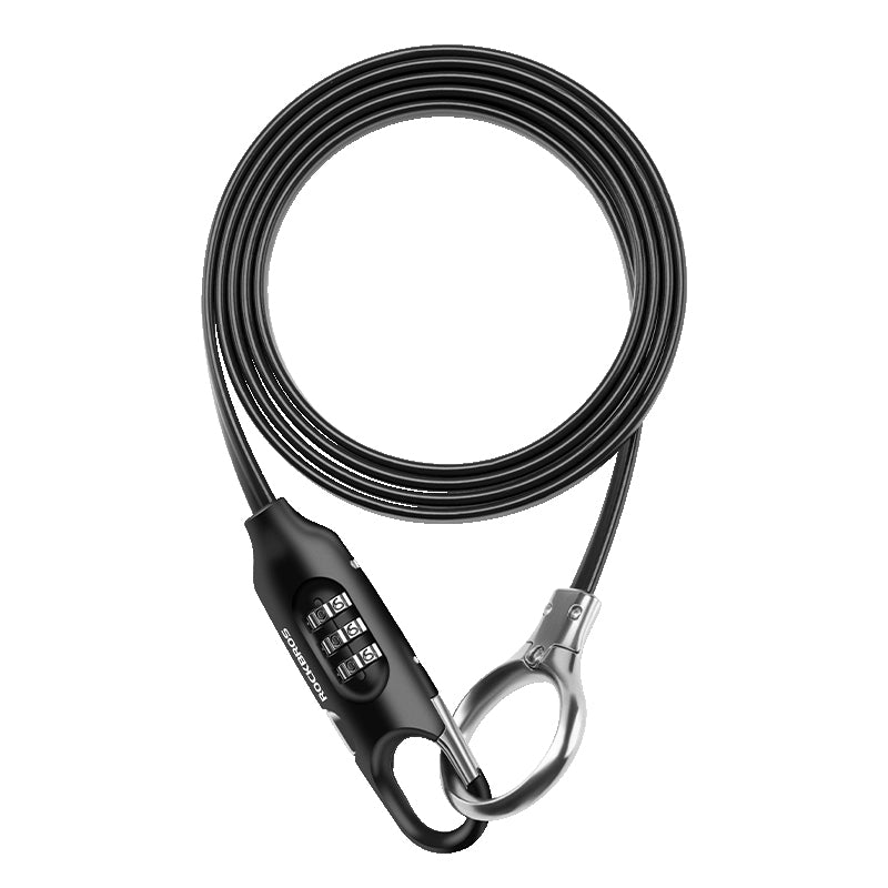 ROCKBROS Bicycle Bike Lock 3 Digit Code Combination Steel Cable Lock Anti-Theft Security