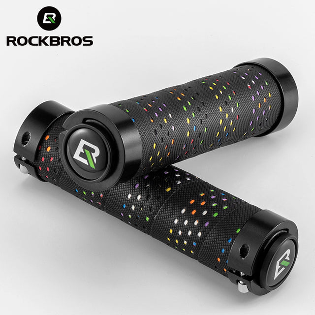 ROCKBROS Bicycle Handlebar Cover Mountain Bike Handlebar Locking Anti-skid Handlebar Grips PU Handle Grip Accessories