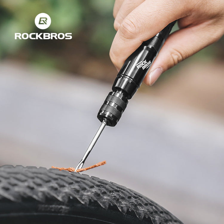 ROCKBROS Portable Bicycle Bike Tire Repair Patch Tool Aluminum Alloy Compact