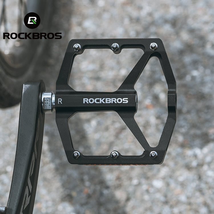 ROCKBROS Aluminium Alloy Non-Slip Reflective Bicycle Pedals For MTB Mountain Road Bike