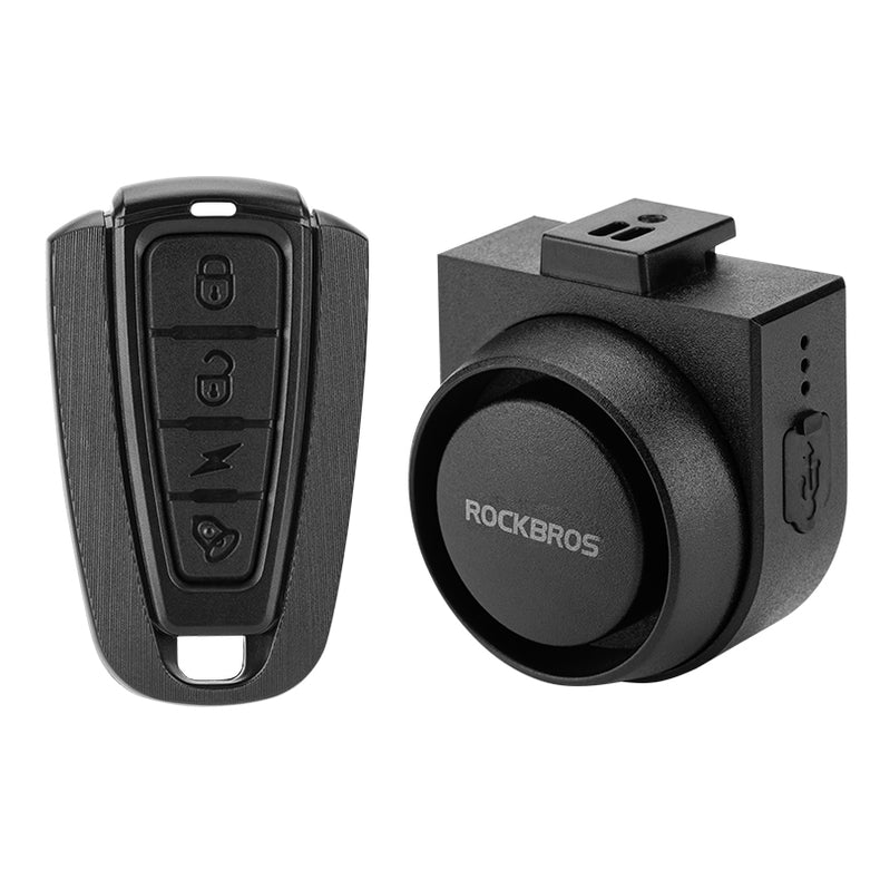 ROCKBROS Bike Horn Alarm with Remote 115dB Wireless Anti-Theft Vibration Bicycle Bell