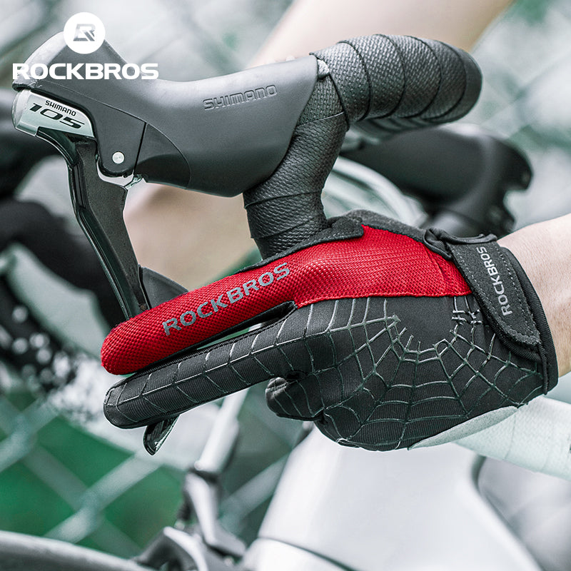 Rockbros-Full Finger Cycling Gloves Touchscreen Gloves  Full Finger Sports Gloves Running Gloves