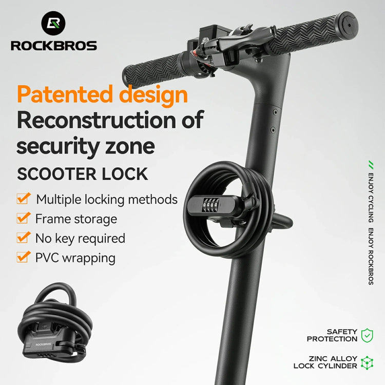 Keyless Scooter Cable Lock U-Lock