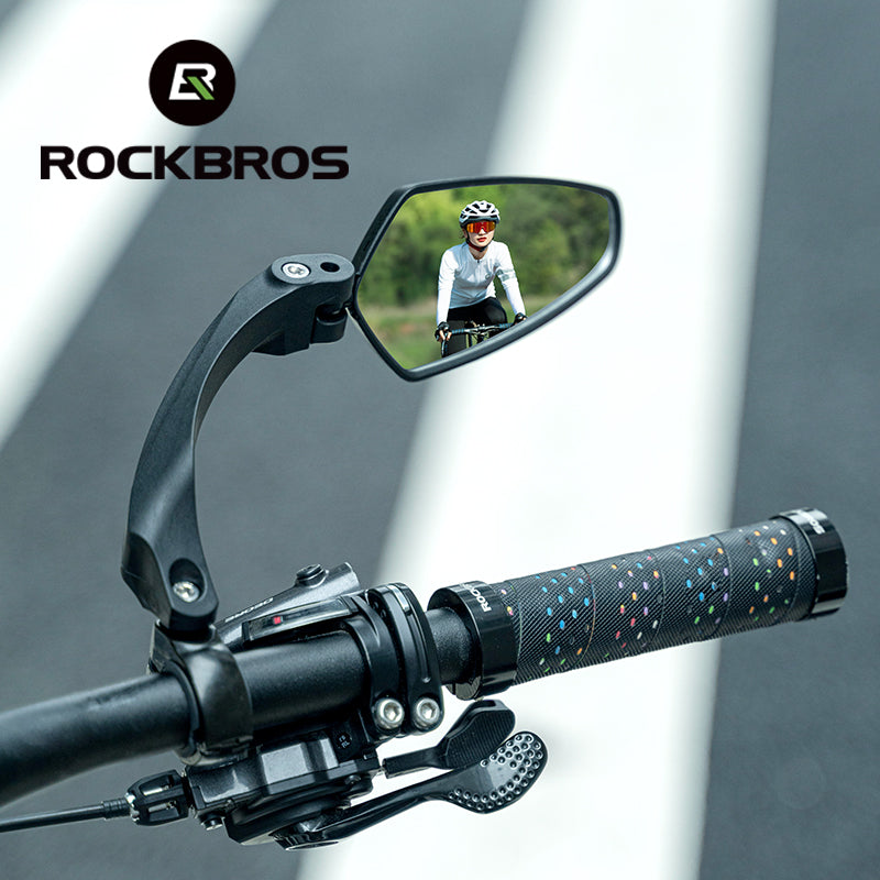 ROCKBROS Bike Handlebar Rear View Mirror 360° Rotation Adjustable