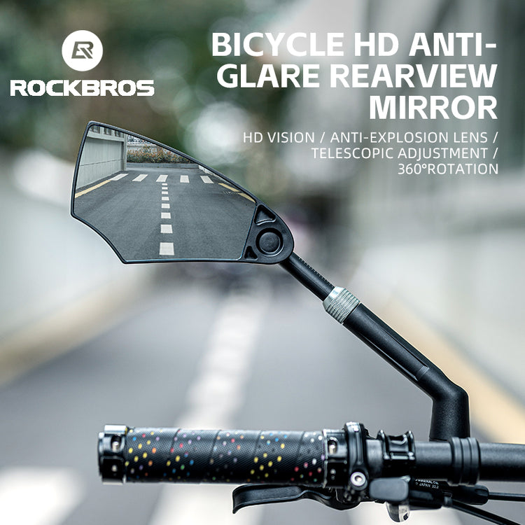 ROCKBROS Anti Glare Bike Handlebar Rear View Mirror 360° Rotation