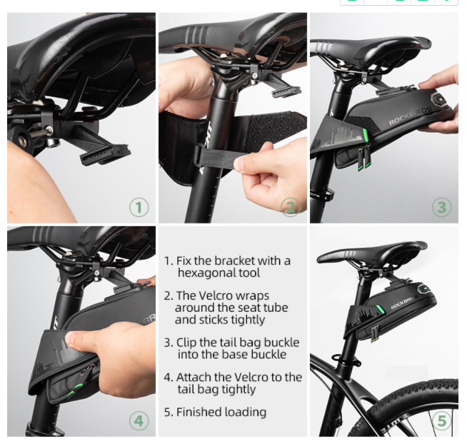 Waterproof Cycling Rear Saddle Bag Bike Rear Seatpost Panniers MTB Bike Accessories 1L/1.5L