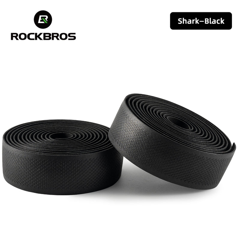 ROCKBROS Silicone PU Bicycle Handlebar Tape Soft Breathable Road Bike Tape Shock-absorption Anti-Slip Gravel Bicycle Handlebar Wrap Drop Bar Belt