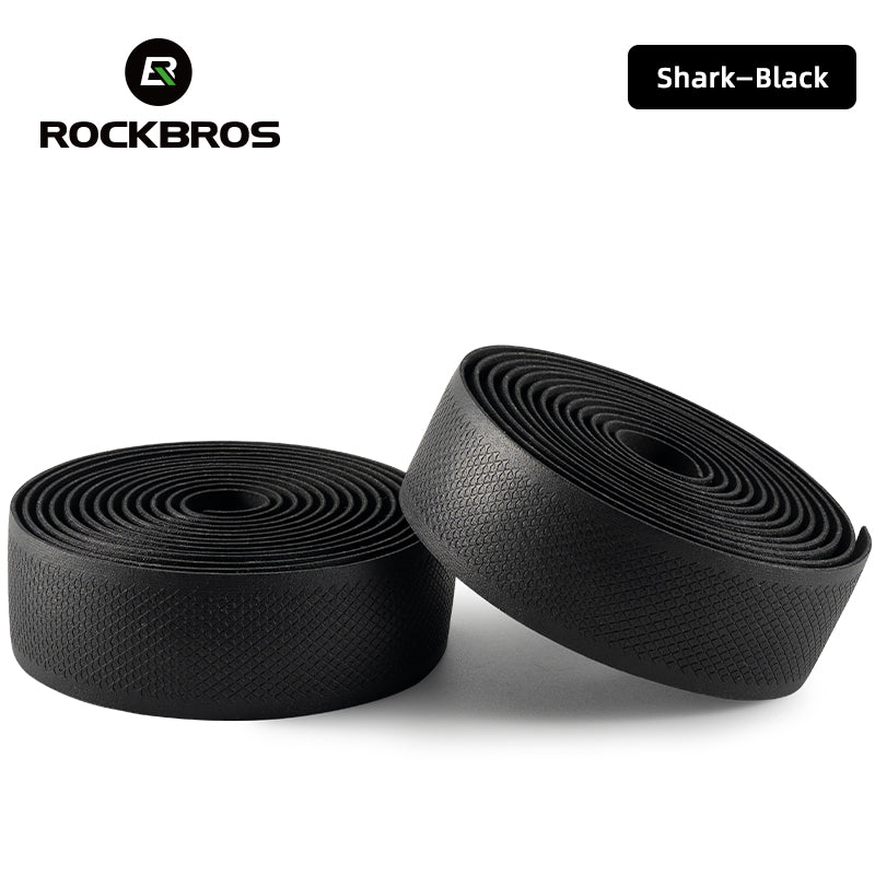 ROCKBROS Silicone PU Bicycle Handlebar Tape Soft Breathable Road Bike Tape Shock-absorption Anti-Slip Gravel Bicycle Handlebar Wrap Drop Bar Belt