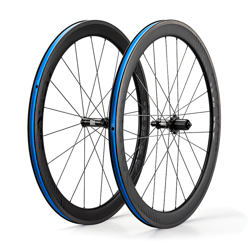 ROCKBROS Road Bike Carbon Fiber Wheels 700C Carbon Fiber Disc Brake 65mm Wheelsets Clincher