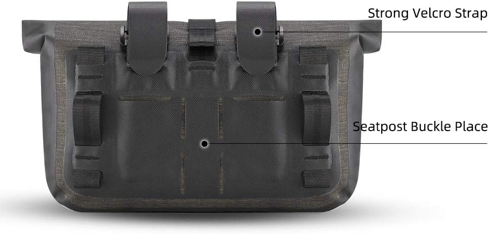 RockBros Roll Handlebar Bag: Large Capacity Top Tube Frame Bag (5-6L)