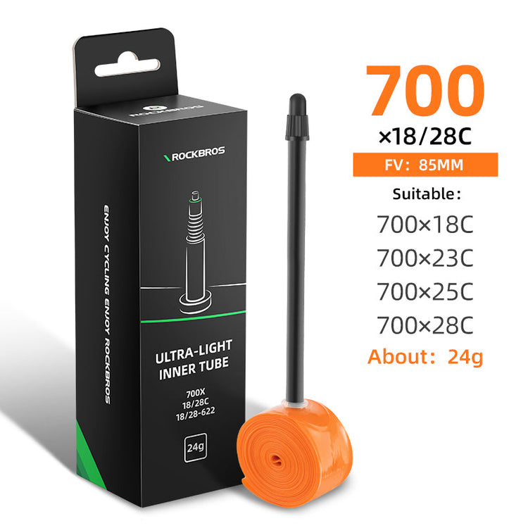 ROCKBROS Bike Inner Tube Road Bicycle Tubes Presta Valve Compatible with 700 x 18/23/25/28/30/32Tire