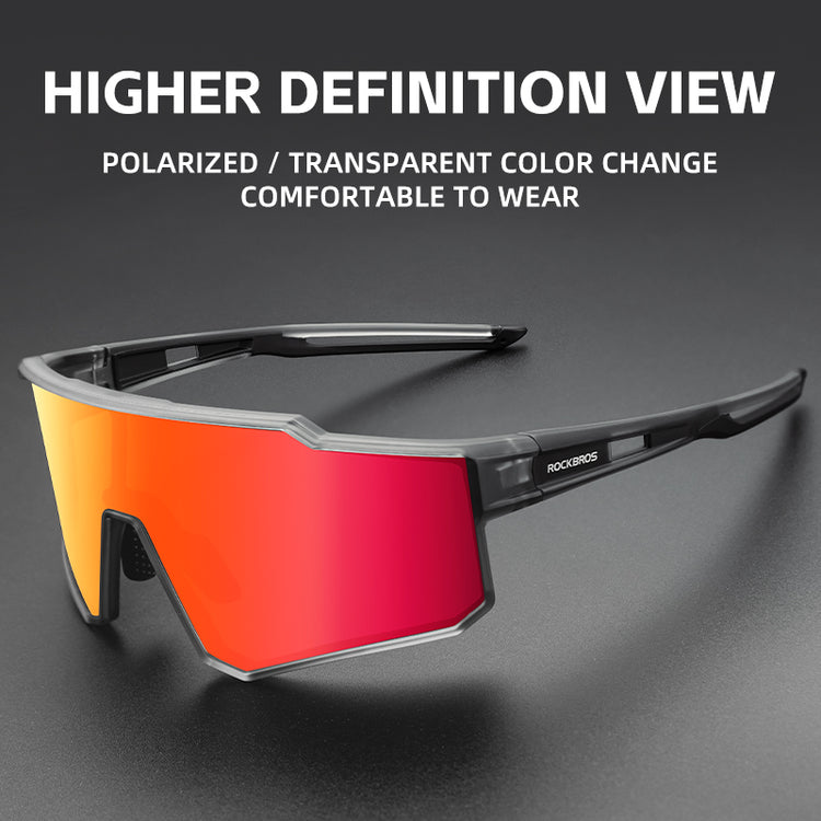 ROCKBROS Cycling Sunglasses Photochromic/Polarised Bicycle Riding Sports Glasses UV400