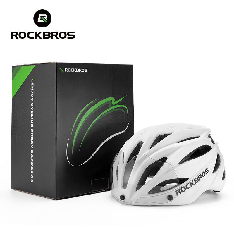 ROCKBROS Cycling Safety Helmet With Removable Goggles