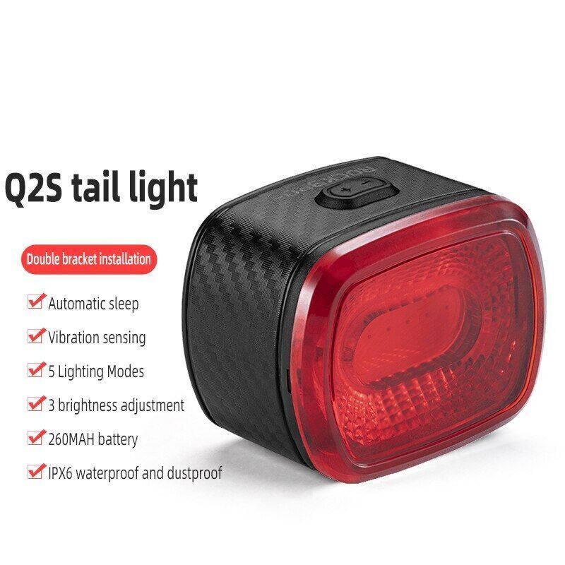 ROCKBROS Cycling Rear Light Q2S/Q2 with 5 Modes