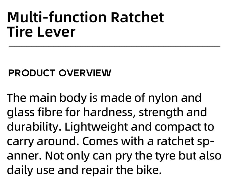 ROCKBROS Bike Bicycle Tire Lever Portable Multi-function Hex Wrench Spoke Hook Tool Kit