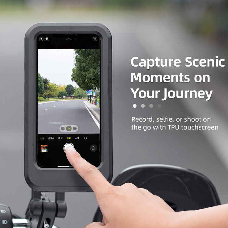 ROCKBROS 360° Rotatable Bike Handlebar Phone Holder 6.7in Waterproof Surface Touch Screen