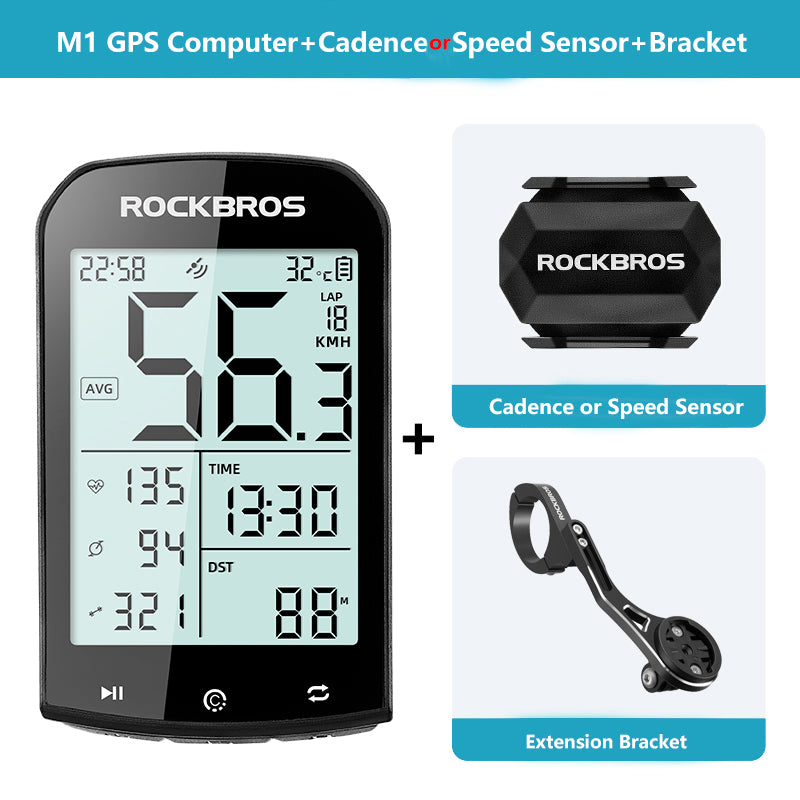 ROCKBROS Bike Computer ANT+ Bluetooth Waterproof GPS/BDS/Galileo Position System