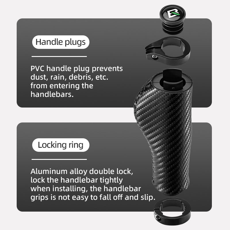 ROCKBROS Bicycle Bike Handlebar Handle Grips PU Leather Comfortable