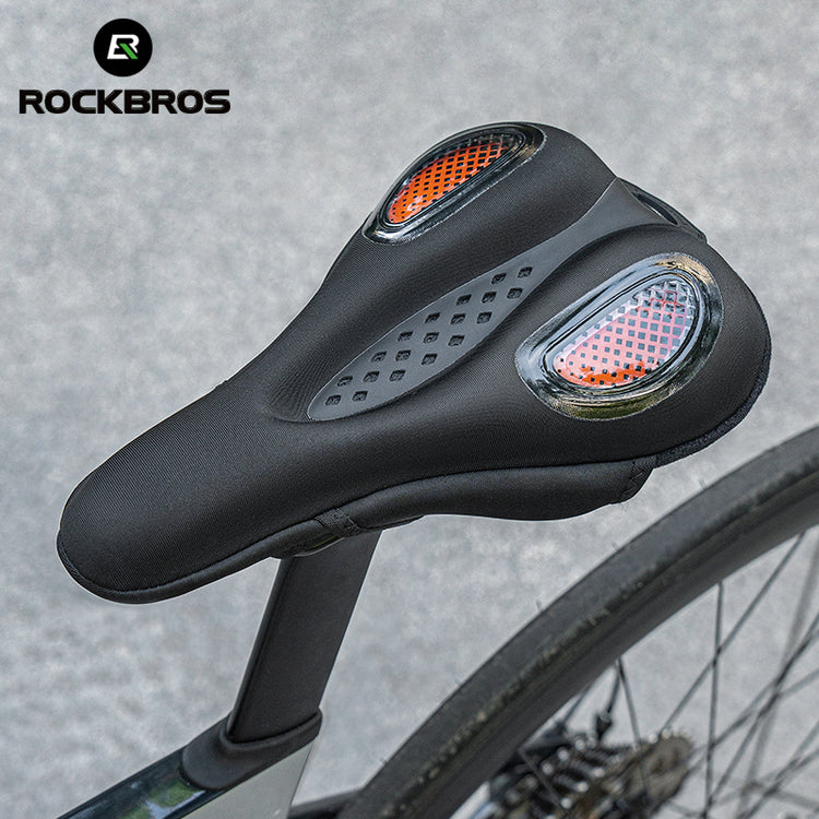 ROCKBROS Bicycle Bike Saddle Seat Cover Silicone Gel Shockproof Breathable