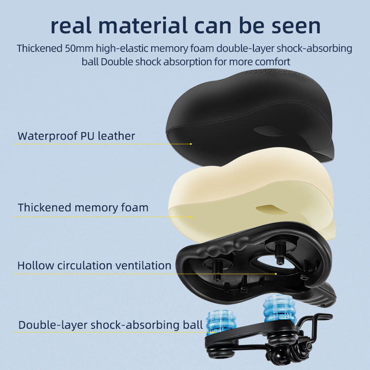 ROCKBROS Bicycle Saddle Cycling Mountain MTB Road Bike Seat Hollow Comfort