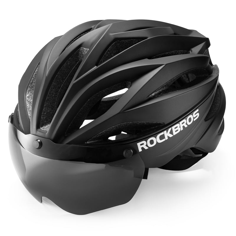 ROCKBROS Cycling Safety Helmet With Removable Goggles