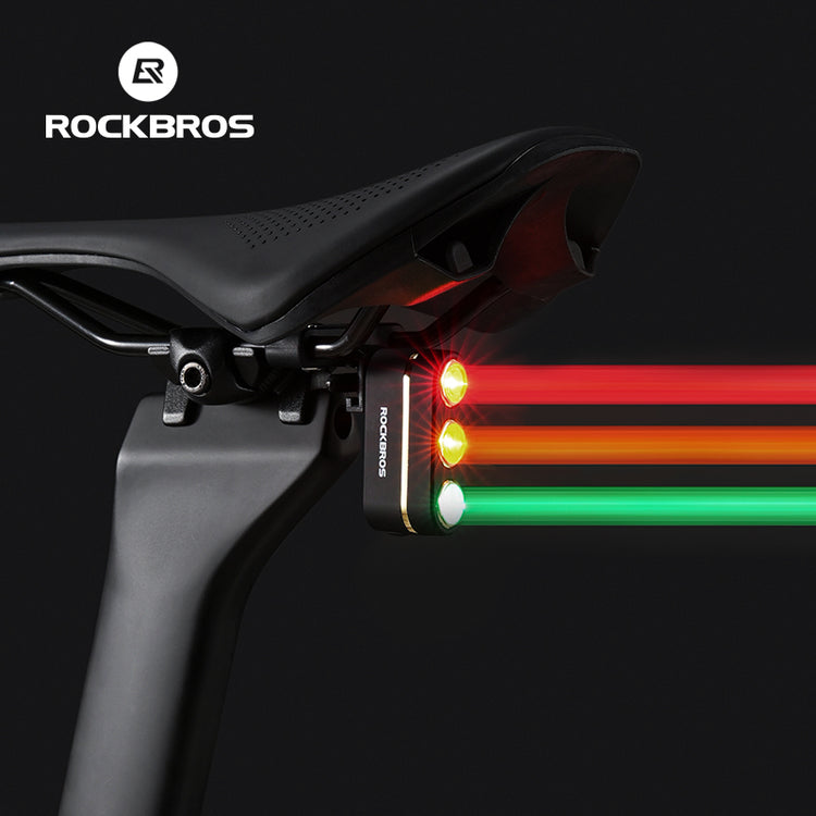 ROCKBROS Bicycle Bike Rear Light Red Yellow Green 3 Colors Cycling Warning Light