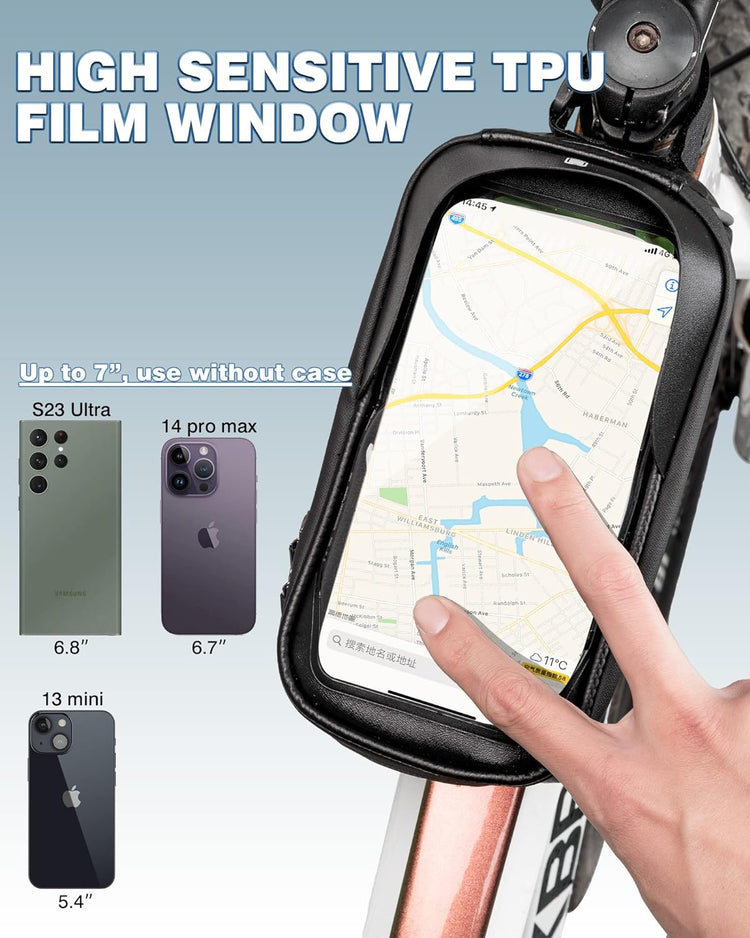 Rockbros-Top Tube Bike Bag With Phone Case Holder