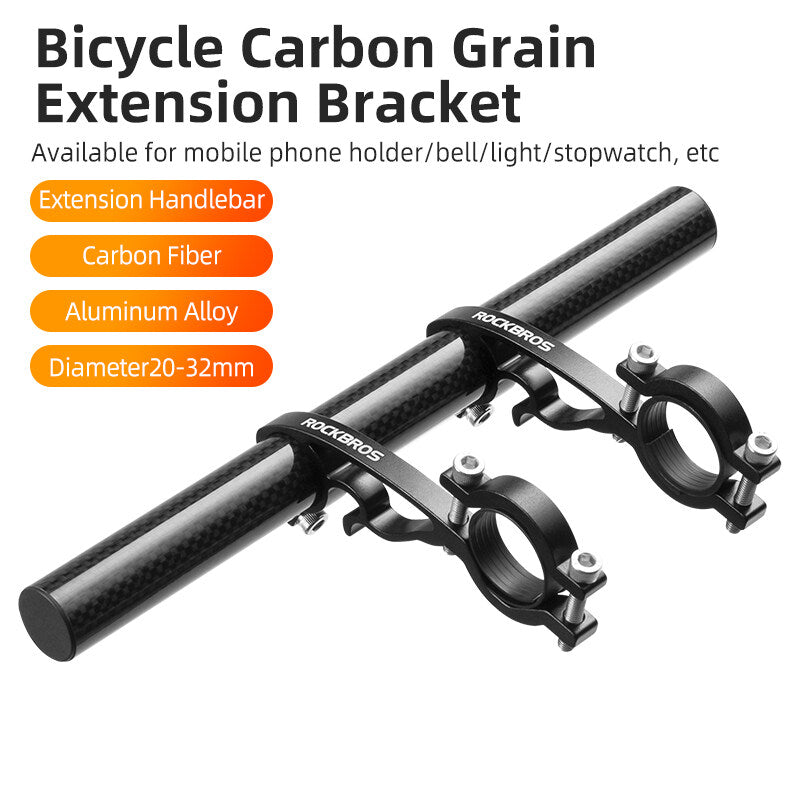 ROCKBROS Bike Handlebar Extender Double Bike Handlebar Bracket Mount Bicycle Handlebar Extension Lightweight Durable for Holding Bicycle Speedometer GPS Phone Mount Holder