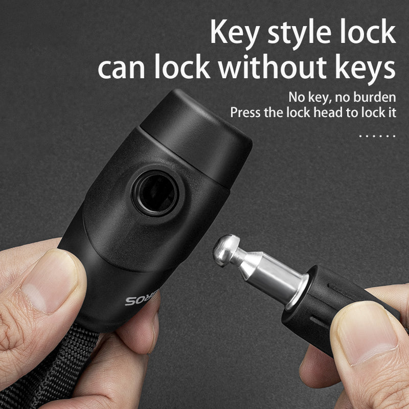 ROCKBROS Bicycle Bike Chain Lock Key Style 95cm