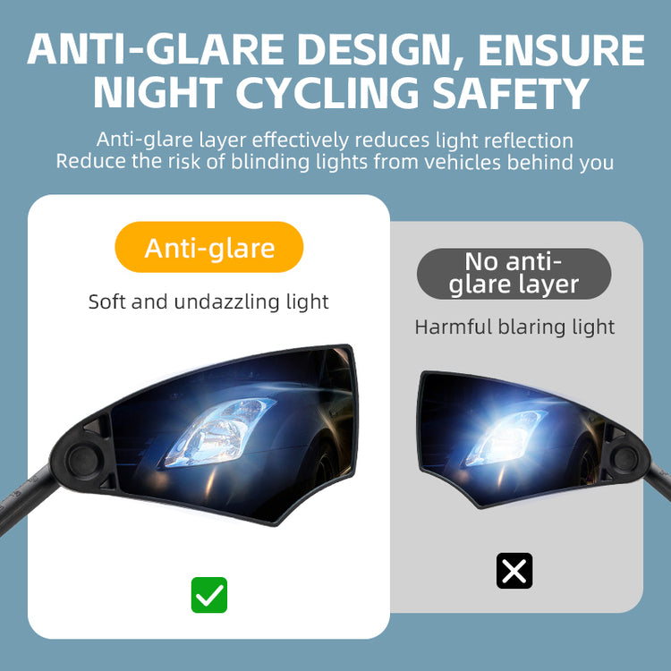 ROCKBROS Anti Glare Bike Handlebar Rear View Mirror 360° Rotation