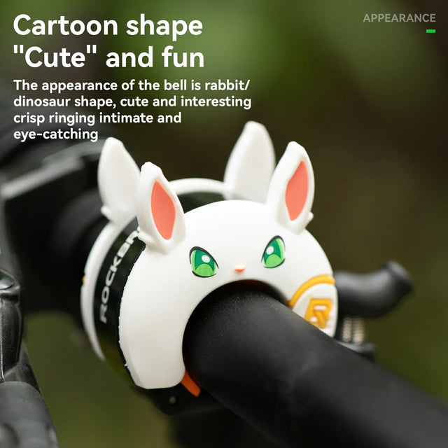 rockbros cartoon bike bell rabbit and dinosaur design loud waterproof
#option_dinosaur