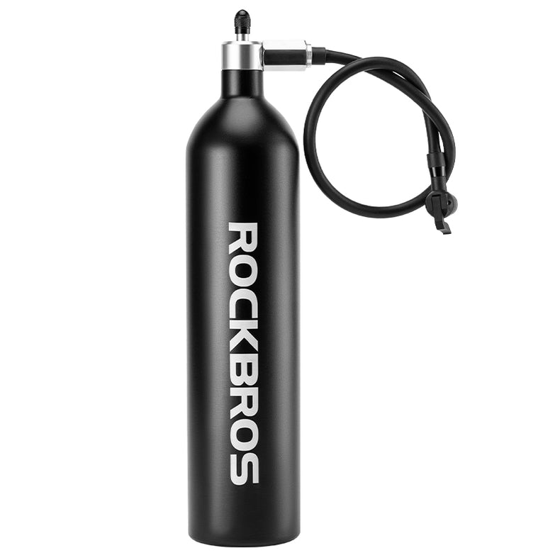 ROCKBROS Bicycle Vacuum Tire Inflation Tank Container 1.2L Recyclable 200PSI Bike Pump Presta Schrader Valve