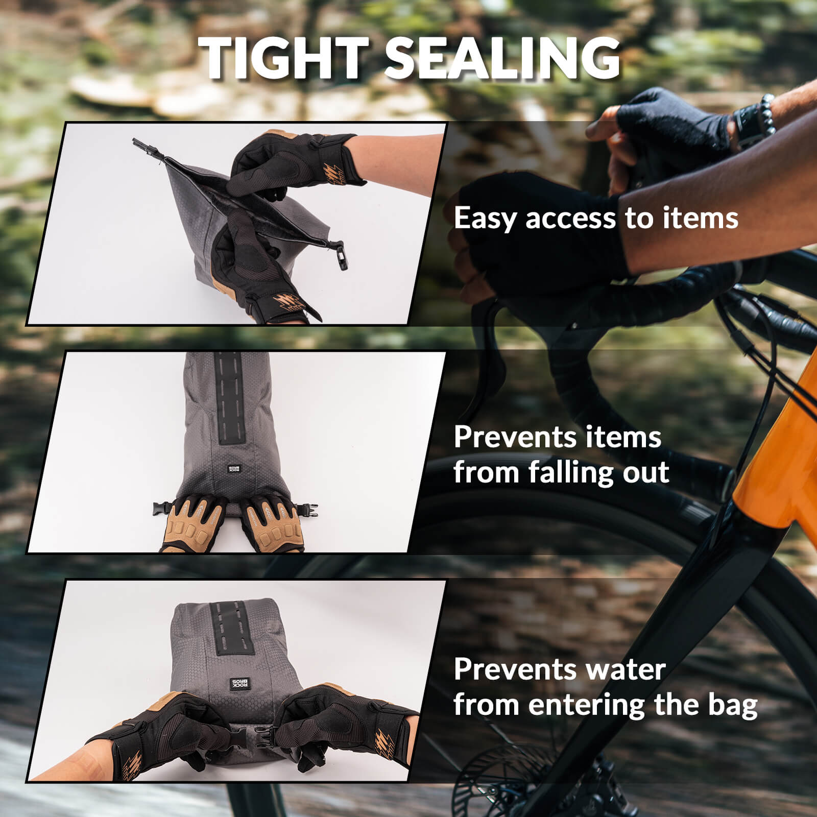 rockbros lightweight front fork rack and cargo bag set for mountain and road bikes.
#options_Cargo Bag