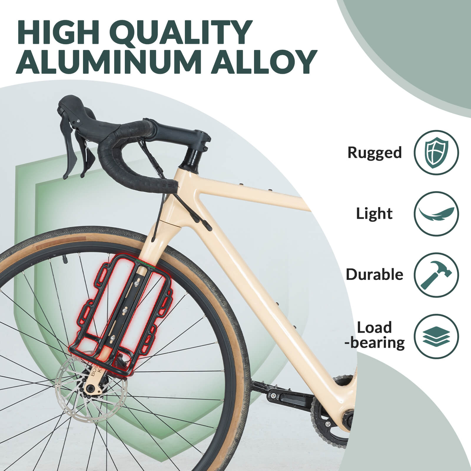 rockbros lightweight front fork rack and cargo bag set for mountain and road bikes.
#options_Front Fork Rack