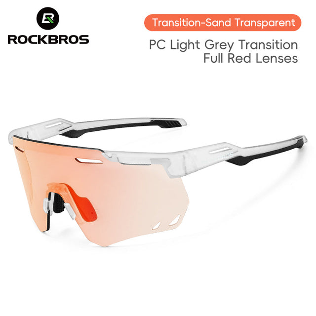 ROCKBROS Cycling Sunglasses Photochromic/Polarized Bicycle Riding Sports Glasses UV400 Unisex