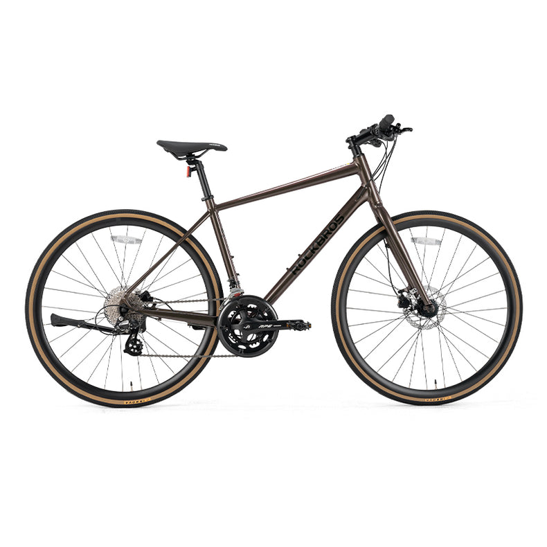 ROCKBROS RIDA-P2E 700C Road Bike Flat Handlebar 8 Speed Aluminum Alloy
