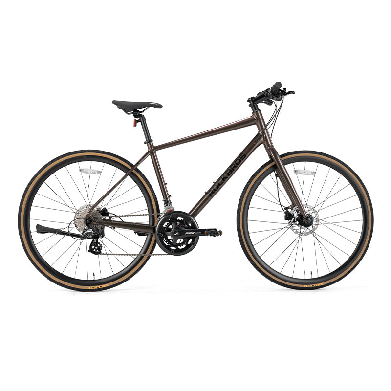 ROCKBROS RIDA-P2E 700C Road Bike Flat Handlebar 8 Speed Aluminum Alloy