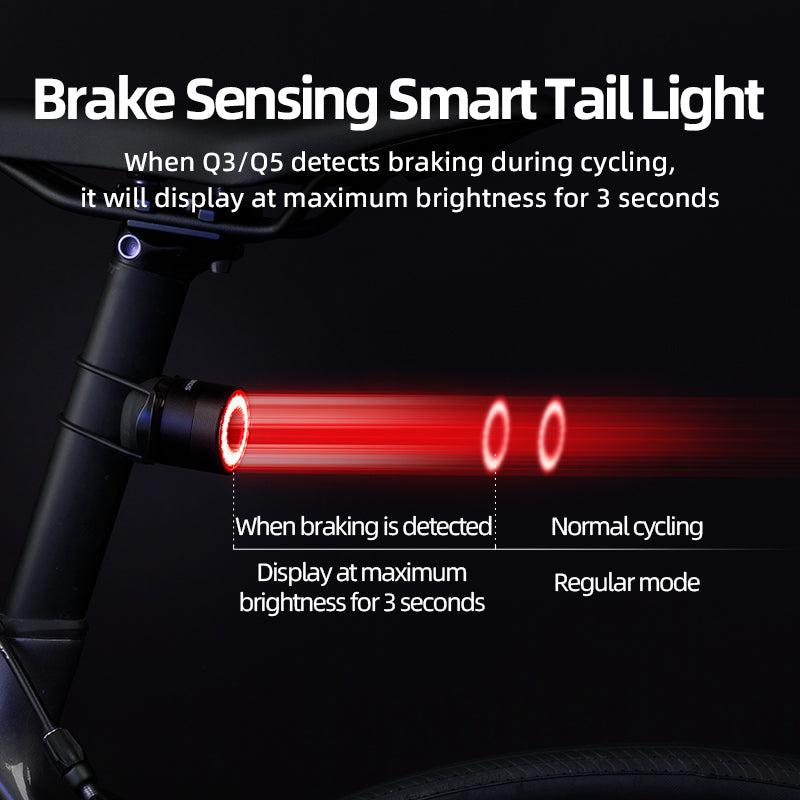 ROCKBROS RHL1500 Lumens Headlight & Smart Taillight Set