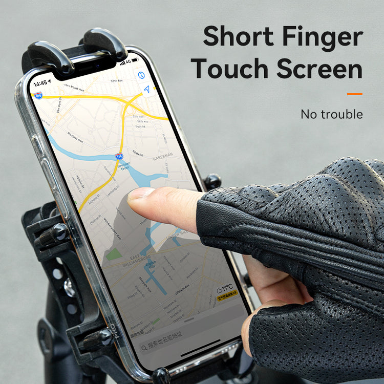 ROCKBROS Motorcycle Riding Gloves Fingerless Leather Shockproof Breathable Non-Slip