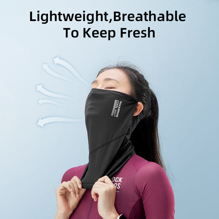 ROCKBROS Cycling Mask COOLMAX Fabric Summer Sun UV Protection Full Face Mask Balaclava Breathable Quick-drying Hiking Windproof Motorcycle Scarf