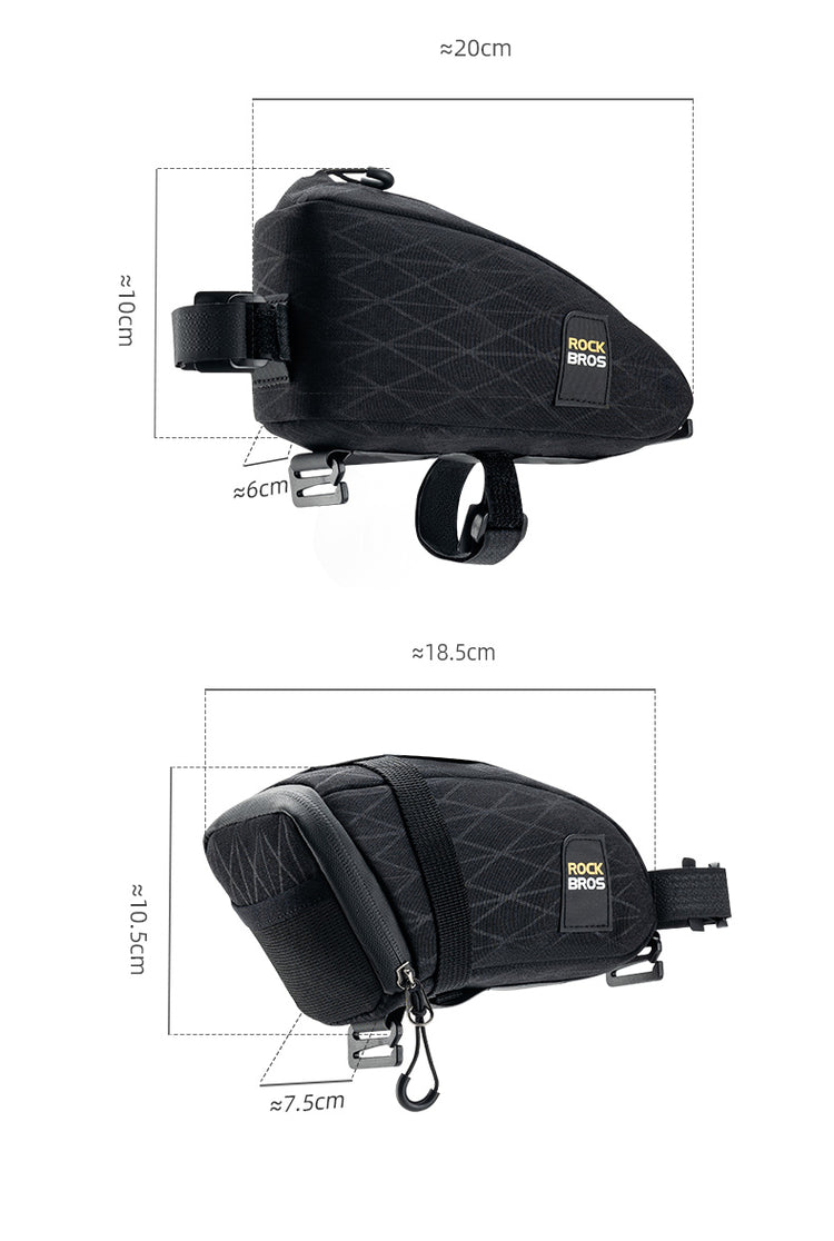 ROCKBROS Bicycle Combination Bags Set Cycling Top Tube/Triangle/Saddle Bags Set