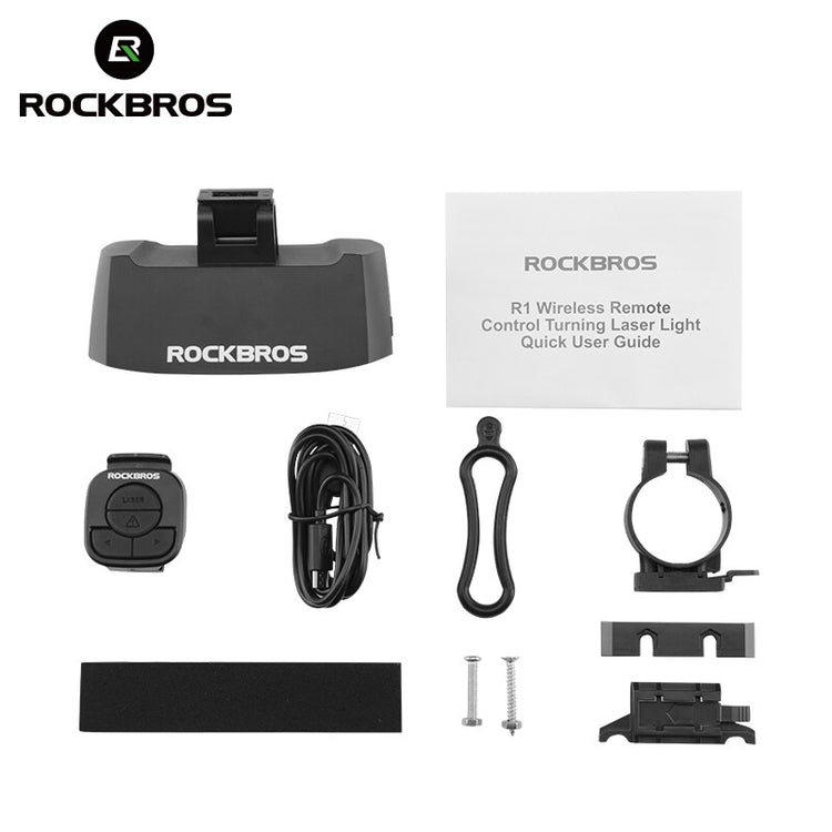 ROCKBROS 1000 Lumen Front Bike Light V9M-1000 + Bicycle Rear Light with Saddle Fitting & Remote Control LKWD-RI