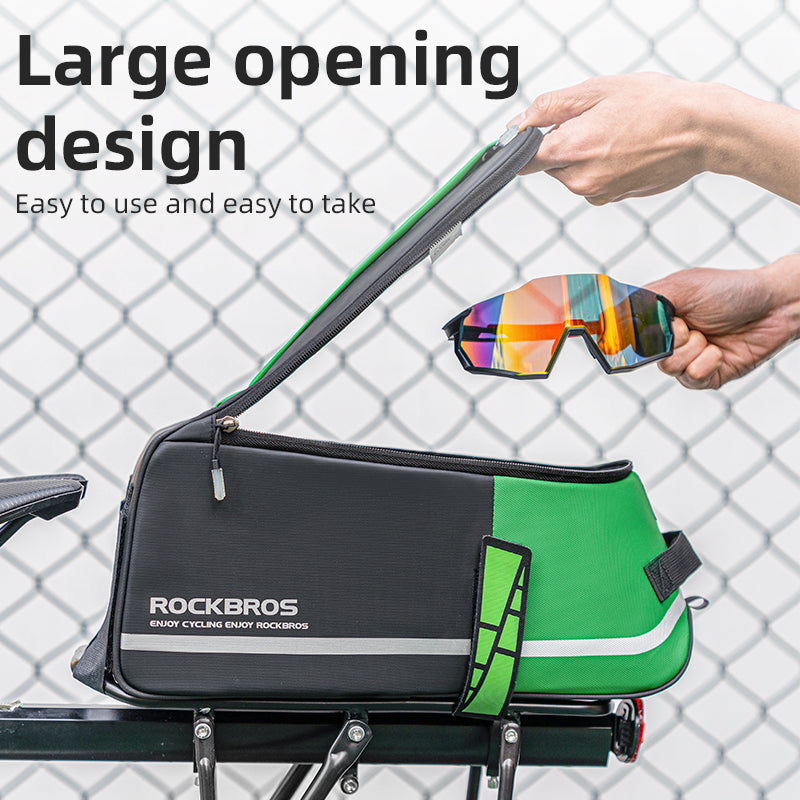 ROCKBROS Bicycle Carrier Bag Large Capacity for Travel MTB Rack Bag Rear Seat Pannier Bag With Rain Cover