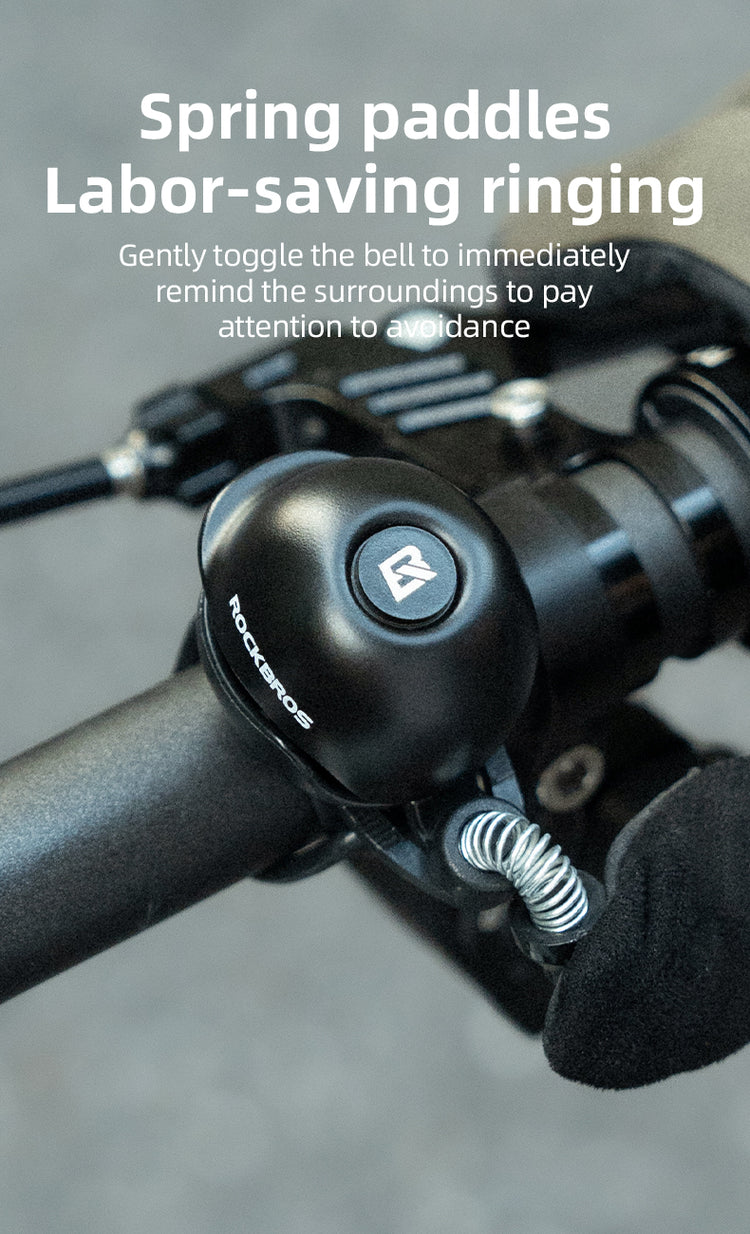ROCKBROS Bicycle Bike Handlebar Bell 80dB Loud Sound Copper Alloy Alarm Ring Horn