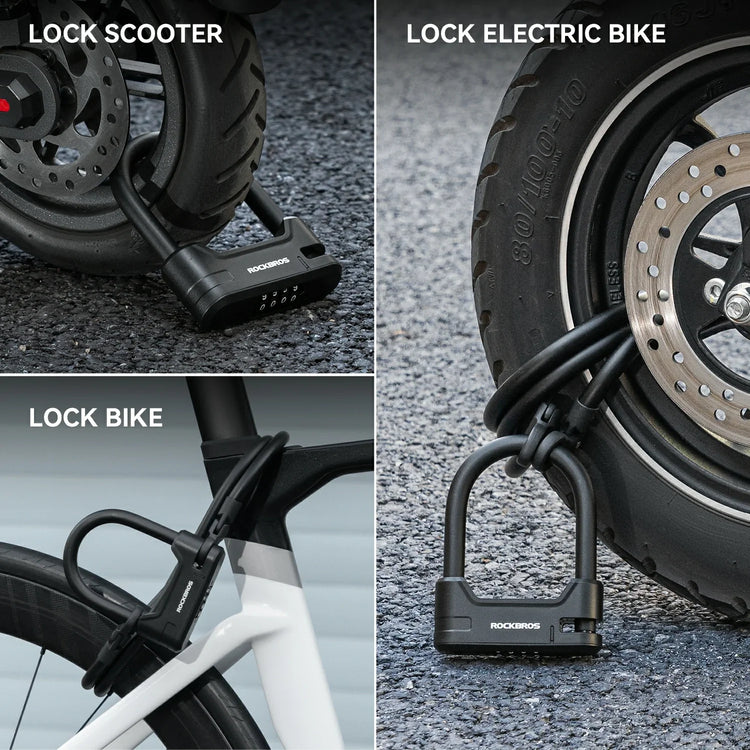 Keyless Scooter Cable Lock U-Lock