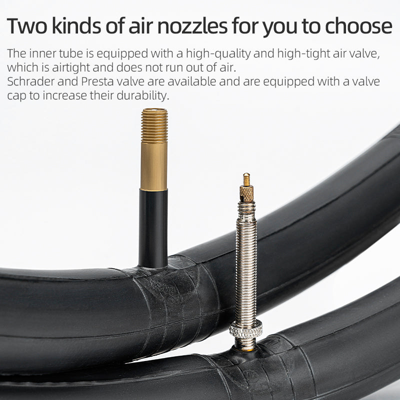 rockbros mtb and road bike inner tube for reliable cycling
#option_MTB 26in 1.95/2.125 presta 48mm