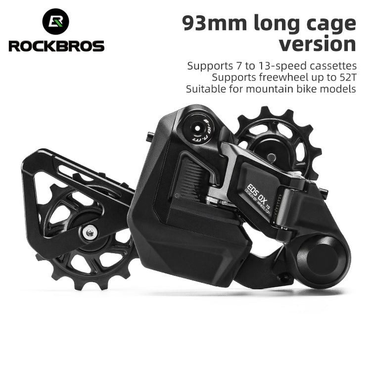 ROCKBROS EDS OX Electronic Bicycle Bike Rear Derailleur Long/Short Cage Black