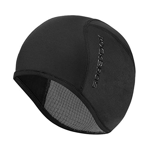 ROCKBROS Helmet Liner Cycling Skull Cap Winter Thermal Fleece Cycling Cap for Men Women Headwear for Running Skiing & Winter Sports