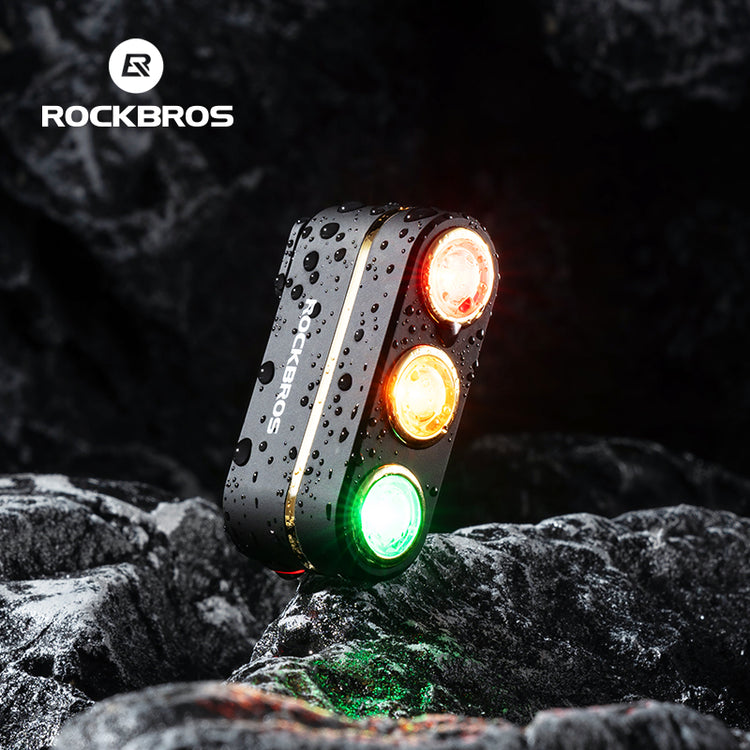 ROCKBROS Bicycle Bike Rear Light Red Yellow Green 3 Colors Cycling Warning Light